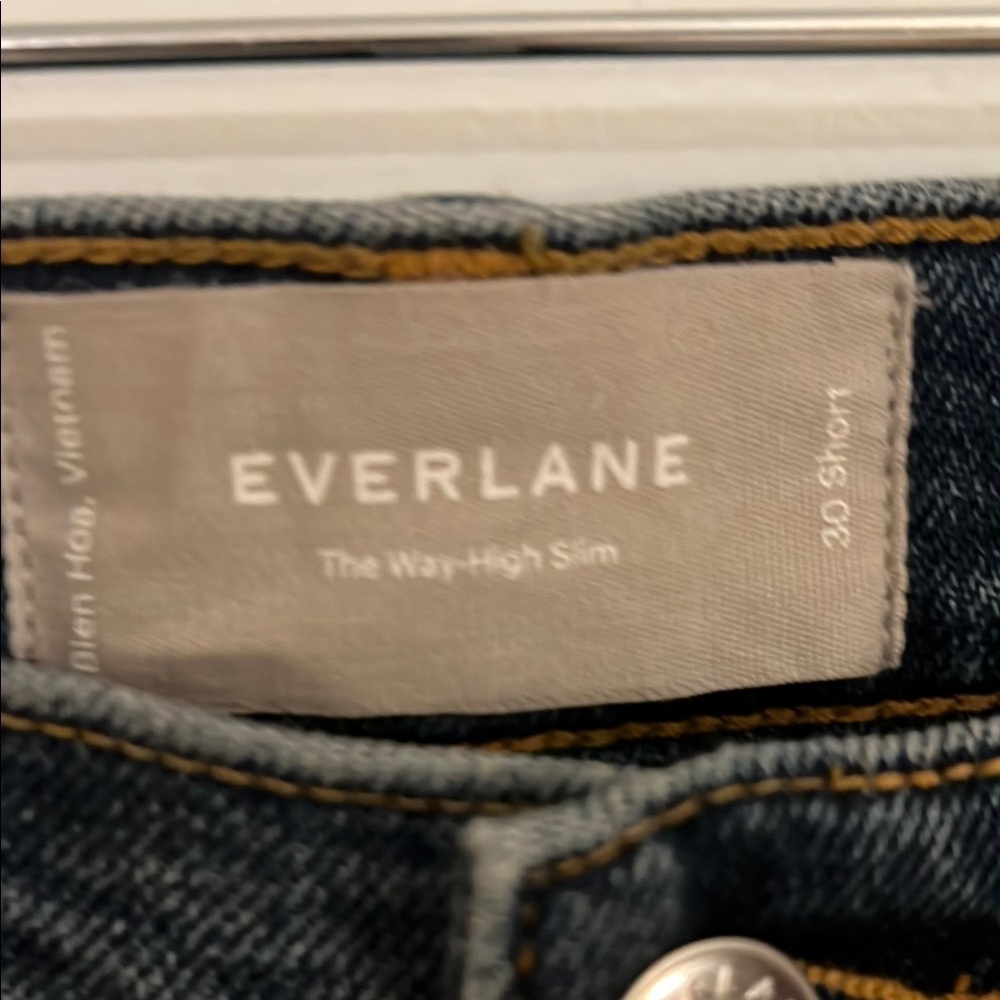 Everlane The Way-High Slim Jeans | Size 30 Short | High Rise | Dark Wash | NWT - Picture 2 of 9